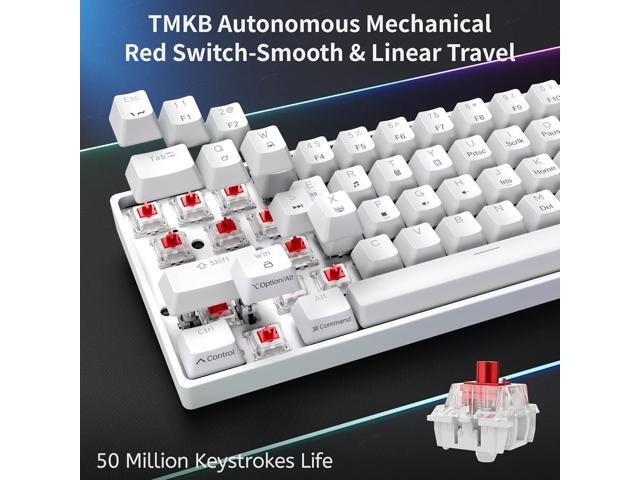 DIERYA 60% Mechanical Keyboard, DK61se Wired Gaming Keyboard with Red Switches, LED Backlit Ultra-Compact 61 Keys Mini Office Keyboard for Windows...