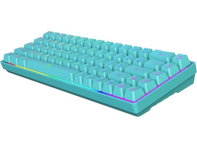 Snpurdiri 60% Membrane Gaming Keyboard,RGB Compact Wired Small Keyboard, Strong Mechanical Feel for PC/Mac Gamer, Typist, Travel, Easy to Carry on...
