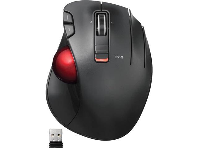 ELECOM EX-G Trackball Mouse, 2.4GHz Wireless, Thumb Control, 6-Button Function with Smooth Tracking, Ergonomic Design, Optical Gaming Sensor,...