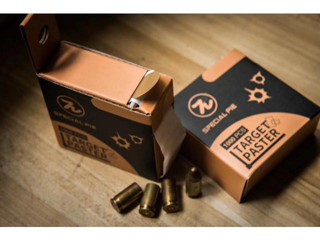 For IDPA IPSC Training Hunting Pratice with Storage Box 1000Pcs / Box Aper Shooting Target Self Adhesive Sticker Round Patches