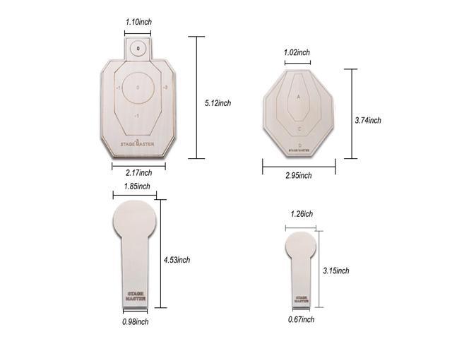 IPSC/IDPA Dry Fire Target Set Shooting Targets Long-Distance Simulation Mini Target-Suitable for Rubber Guns and Laser Guns