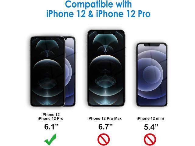 JETech Privacy Screen Protector for iPhone 12/12 Pro 6.1-Inch, Anti Spy Tempered Glass Film, 2-Pack
