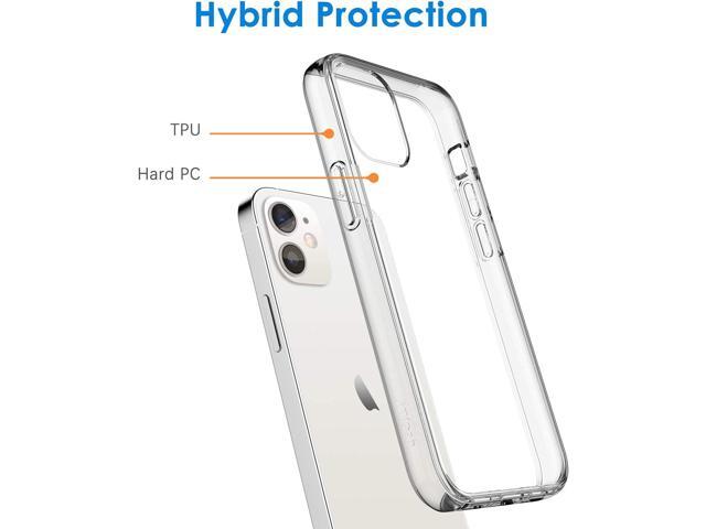 Case for iPhone 12/12 Pro 6.1-Inch, Non-Yellowing Shockproof Phone Bumper Cover, Anti-Scratch Clear Back (HD Clear)
