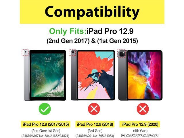 ProCase Smart Case for iPad Pro 12.9 1st and 2nd Generation (2015 and 2017 Model), Stand Cover Support Auto Sleep/Wake -Navy