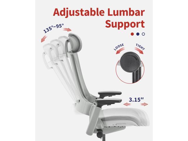 CLATINA Ergonomic High Swivel Executive Chair with Adjustable Height Head 3D Arm Rest Lumbar Support and Upholstered Back for Home Office Black...