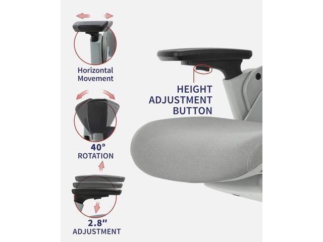 CLATINA Ergonomic High Swivel Executive Chair with Adjustable Height Head 3D Arm Rest Lumbar Support and Upholstered Back for Home Office Black...