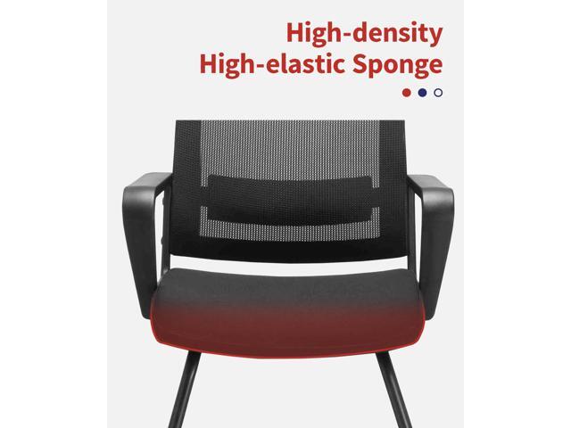 CLATINA Office Guest Chair with Lumbar Support and Mid Back Mesh Space Air Grid Series for Reception Conference Room