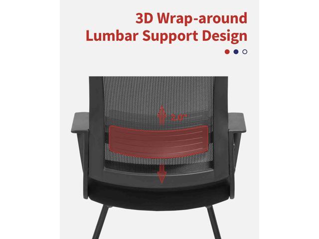 CLATINA Office Guest Chair with Lumbar Support and Mid Back Mesh Space Air Grid Series for Reception Conference Room