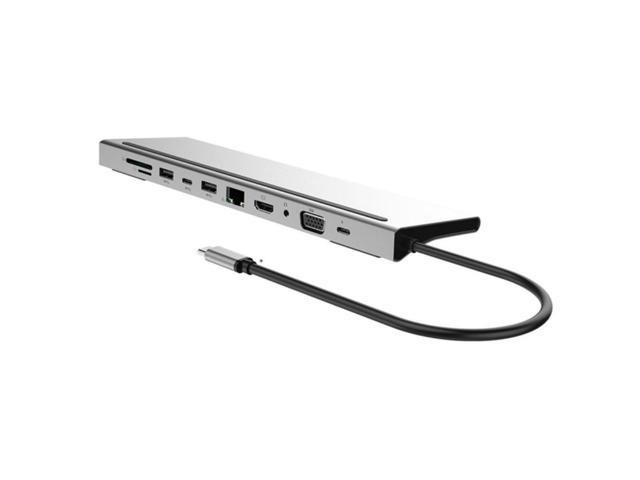 11 in 1 Type-C HUB Adapter USB C Laptop Docking Station Type C to USB-C HDMI-compatible VGA Audio PD Converter For PC Notebook 4