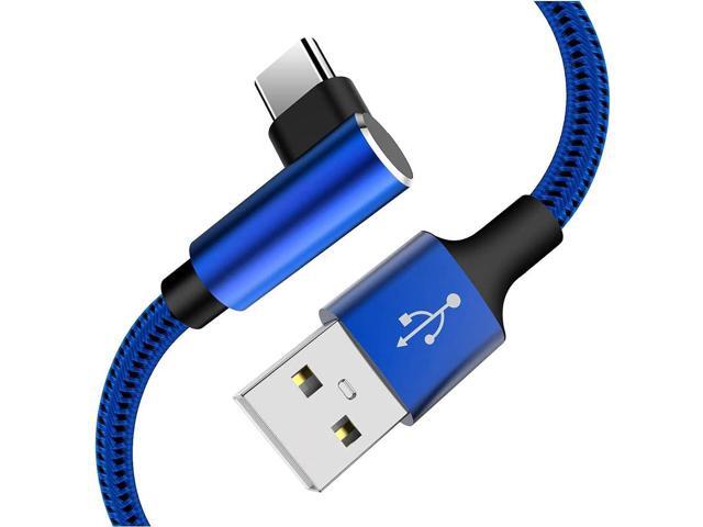 Extra Long Right Angle USB Type C Cable (2 Pack 10FT) Fast Charger USB A to USB C Cord for Samsung Galaxy S22 Ultra S21 Plus S20 FE S10 Note 20...