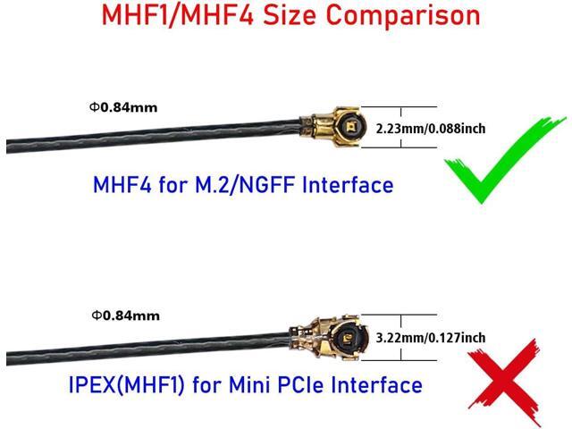 WiFi Antenna 8dBi RP-SMA Male 2.4Ghz 5.8Ghz Dual Band + 10in U. FL IPEX MHF4 to RP SMA Female Extension Cable for M.2 NGFF + Computer Back Slot...