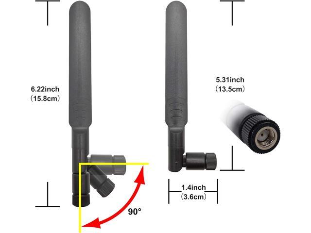 WiFi Antenna 8dBi RP-SMA Male 2.4Ghz 5.8Ghz Dual Band + 10in U. FL IPEX MHF4 to RP SMA Female Extension Cable for M.2 NGFF + Computer Back Slot...