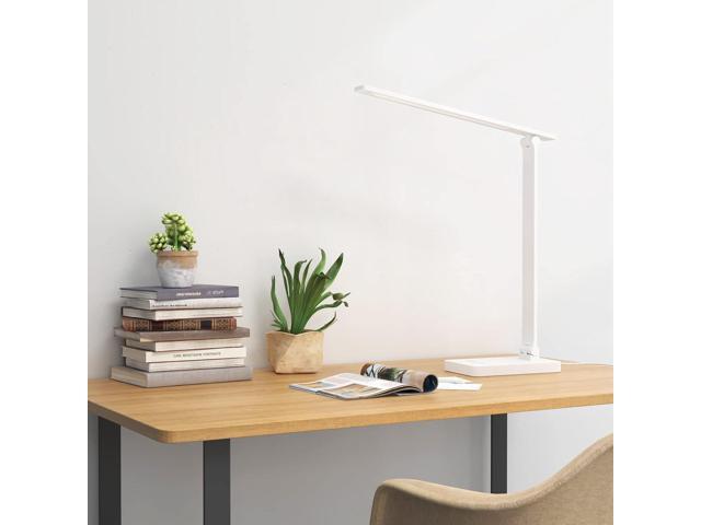 Lepro LED Desk Lamp with USB Charging Port Dimmable Home Office Touch Control Reading Table Lamp,3 Color Modes with 5 Brightness Level, School Dorm...