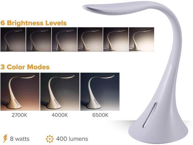 Bostitch Office Modern LED Desk Light, 8W, White (VLED1821WHITE-BOS)