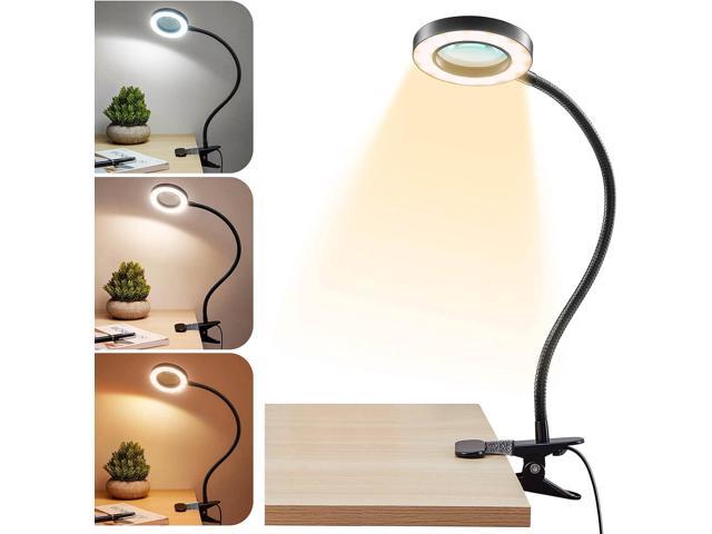 Photos - Chandelier / Lamp NOEL space Magnifying Glass with Light 5X, 9w Clip on Light, 48 LED Desk Lamp wtih Cl 