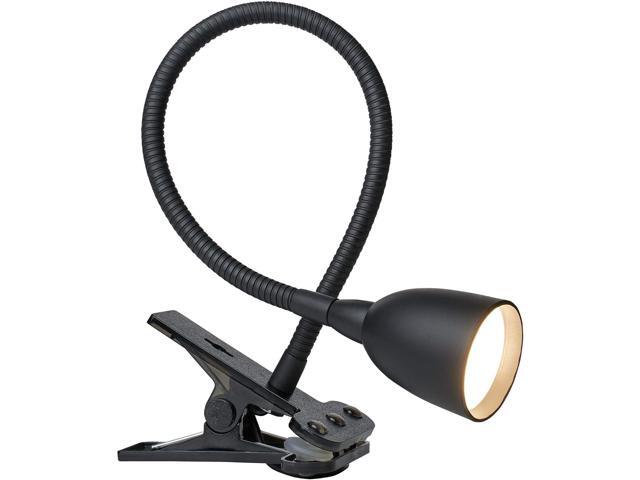 Newhouse Lighting NHCLP-OL-BK Olivia LED Clamp Light Desk Lamp with Flexible Gooseneck, 3 Brightness Levels & 3 Color Modes, Black