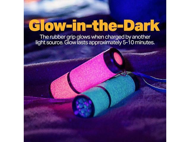 LUX-PRO LP395 Gels Glow in Dark 9 LED Flashlight (Pink, Purple, Teal)