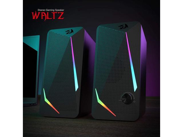 GS510 RGB Desktop Speakers, 2.0 Channel PC Computer Speaker with 4 Colorful LED Backlight Modes, Enhanced Bass and Easy-Access Volume Control, USB...
