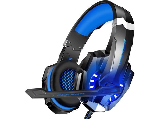 BlueFire Stereo Gaming Headset for PS4, PS5, PC, Xbox One, Noise Cancelling Over Ear Headphones with Mic, LED Light, Bass Surround, Soft Memory...