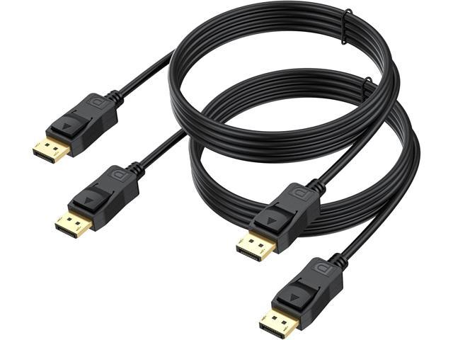DisplayPort to DisplayPort Cable 6FT 2-Pack, U 4K Display Port Cable Male to Male DP to DP Cable [1440p@144Hz/165Hz, 4K@60Hz] for Gaming Monitor.