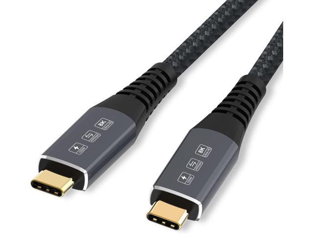 C USB Cable 4 1M 8K 5K M/M USB-C Compatible with TB 3 5K/4K 60Hz Video 40Gbps Data Transmission Rate 20V 5A 100W Power Delivery 3 in 1 Cable USB-C.
