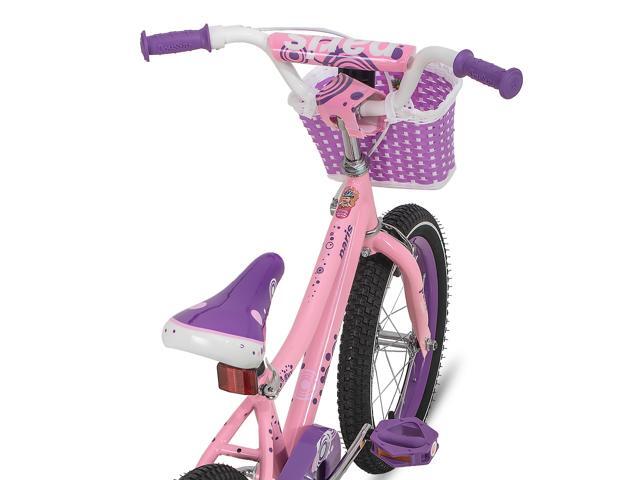 JOYSTAR Paris Girl's Bike for Ages 4-7 Years Old, Children Bike with Training Wheels for 16' Kid's Bike(PURPLE & PINK)