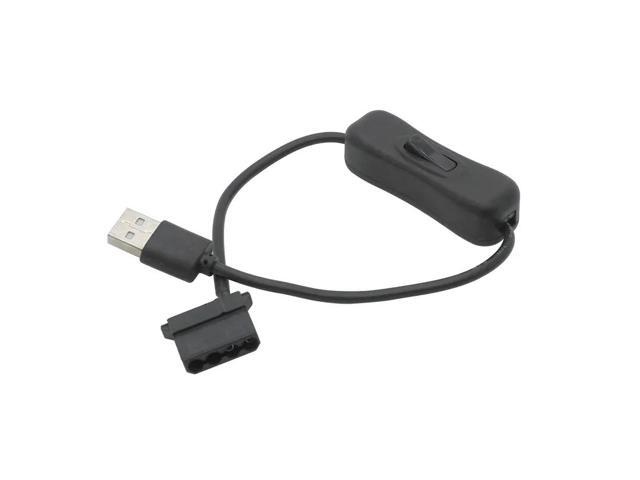 USB to Big 4 Pin Molex switch line Fan Power Cable Computer Case Adapter Cord 12V 4Pin Female to 5V USB Male USB Adapter Cable