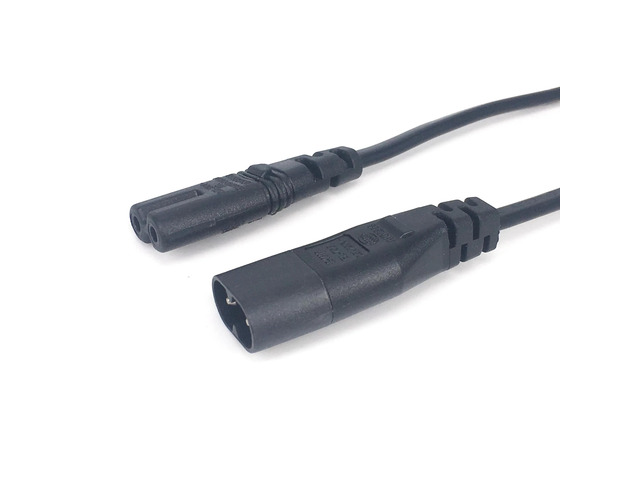 IEC 320 2-Pin C7 Female To C8 Male Figure 8 Power Adapter Extension Cable IEC 320 2-Pin C7 Female To C8 Mal (0.3M)