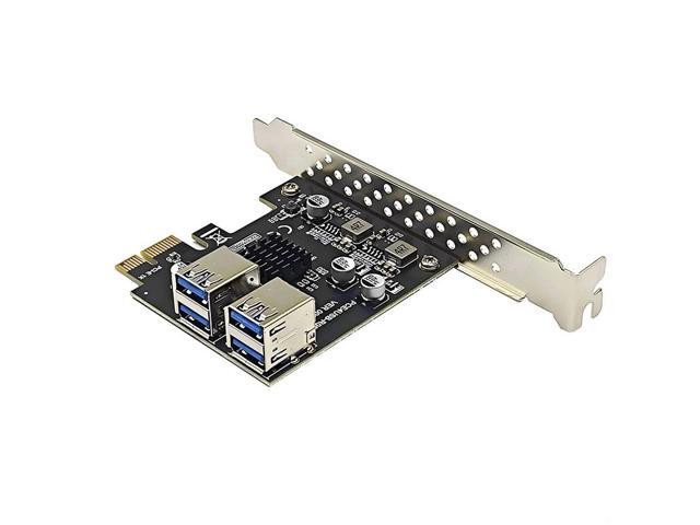 5Gbps USB 3.2 Gen1 PCIE Card Hub 4 Port USB3.0 PCI Express X1 Board PCI-E USB 3.0 Adapter Multiplier USB3 Controller Add on Card
