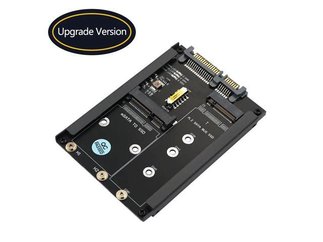 Metal Case mSATA SSD B+M Key M.2 NGFF SSD to 2.5' SATA 3.0 6Gbps Adapter Card with Enclosure Socket mSATA M2 to SATA Riser Board