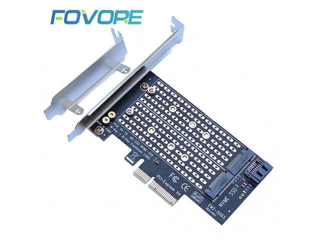 Add On Cards PCIE to M2/M.2 Adapter SATA M.2 SSD PCIE Adapter NVME/M2 PCI E Adapter SSD M2 to SATA PCI-E Card M Key +B Key
