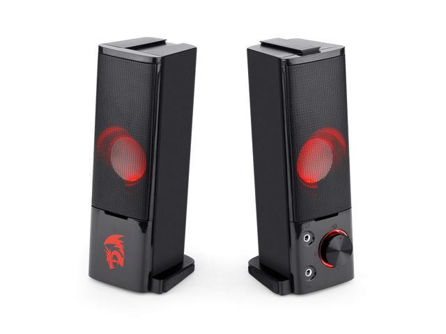 Redragon GS550 Orpheus PC Gaming Speakers, 2.0 Channel Stereo Desktop Computer Sound Bar with Compact Maneuverable Size, Headphone Jack, Quality...