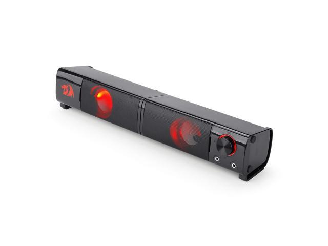Redragon GS550 Orpheus PC Gaming Speakers, 2.0 Channel Stereo Desktop Computer Sound Bar with Compact Maneuverable Size, Headphone Jack, Quality...