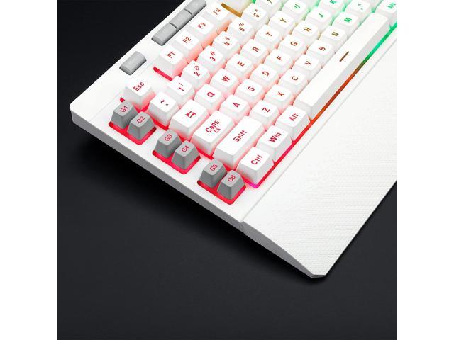 Redragon K512 Shiva RGB Backlit Membrane Gaming Keyboard with Multimedia Keys, Linear Mechanical-Feel Switch, 6 Extra On-Board Macro Keys,...