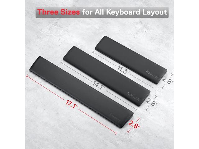 Redragon P037 Meteor L Computer Keyboard Wrist Rest Pad, Ergonomic Soft Memory Foam Wrist Support w/Anti-Slip Rubber Base, 100% 104 Keys Standard...
