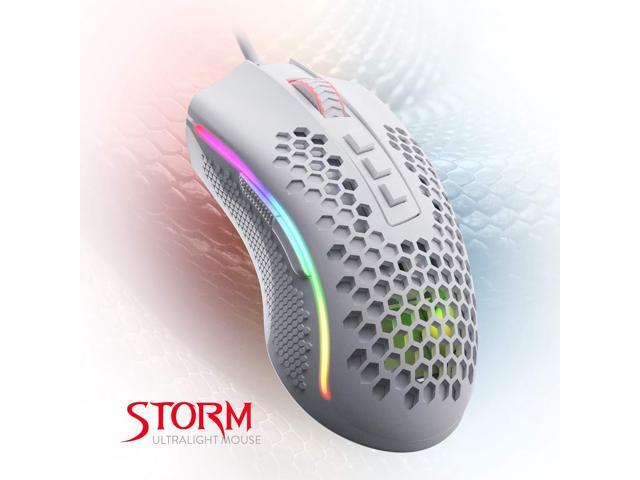 Redragon M808 Storm Lightweight RGB Gaming Mouse, 85g Ultralight Honeycomb Shell - 12,400 DPI Optical Sensor - 7 Programmable Buttons - Precise...