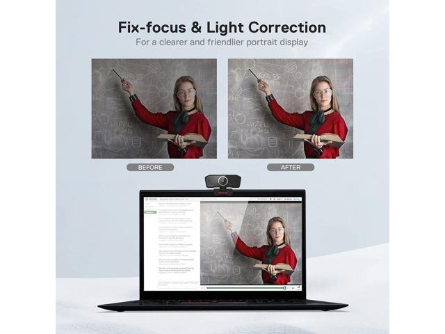 Redragon GW800 1080P Webcam with Built-in Dual Microphone, 360-Degree Rotation - 2.0 USB Skype Computer Web Camera - 30 FPS for Online Courses,...