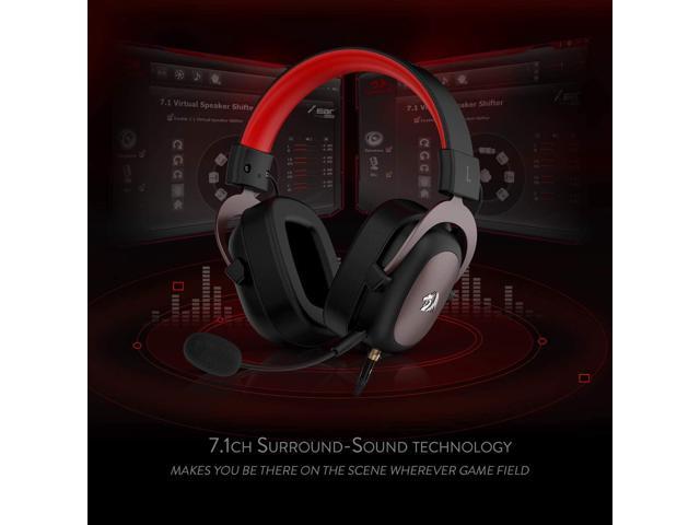 Redragon H510 Zeus Wired Gaming Headset - 7.1 Surround Sound - Memory Foam Ear Pads - 53MM Drivers - Detachable Microphone - Multi-Platforms...