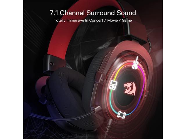 Redragon H510 Zeus-X RGB Wired Gaming Headset - 7.1 Surround Sound - 53MM Audio Drivers in Memory Foam Ear Pads w/Durable Fabric Cover- Multi...