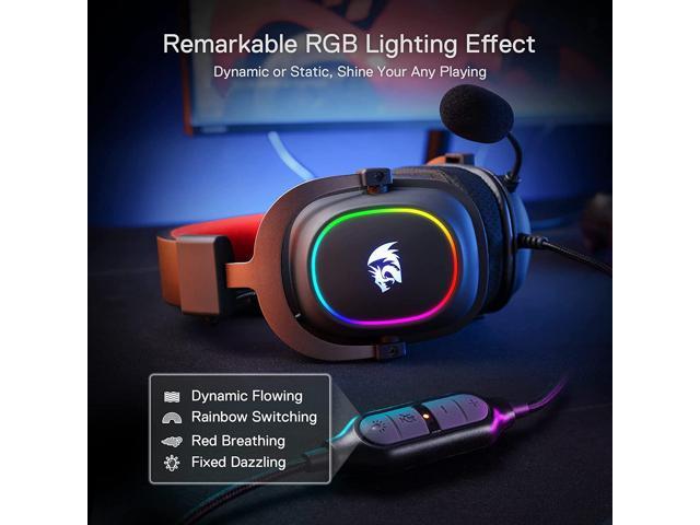 Redragon H510 Zeus-X RGB Wired Gaming Headset - 7.1 Surround Sound - 53MM Audio Drivers in Memory Foam Ear Pads w/Durable Fabric Cover- Multi...