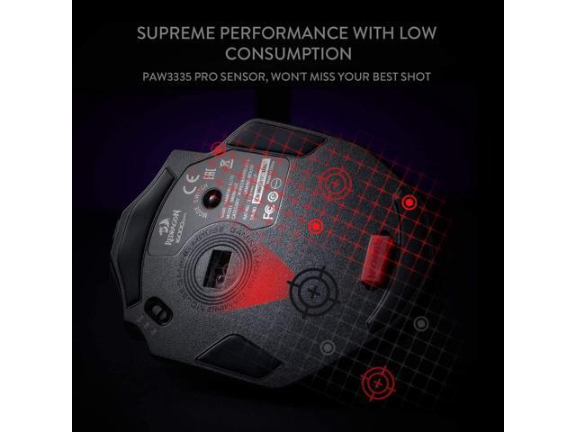 Redragon M686 Wireless Gaming Mouse, 16000 DPI Wired/Wireless Gamer Mouse with Professional Sensor, 45-Hour Durable Power Capacity, Customizable...
