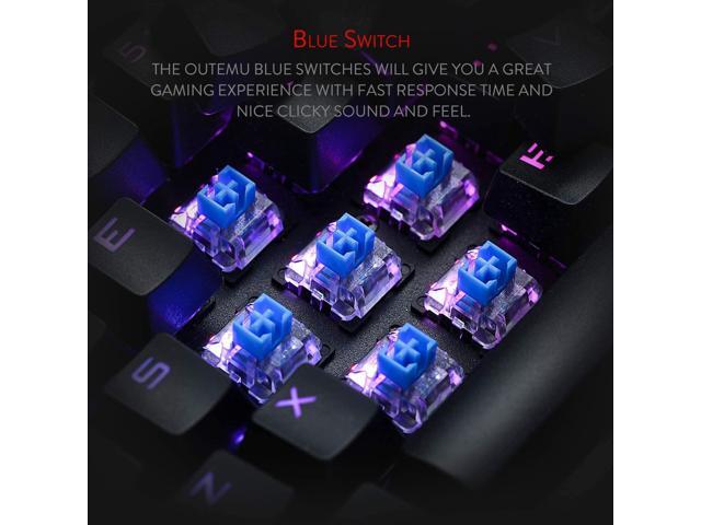 Redragon K580 VATA RGB LED Backlit Mechanical Gaming Keyboard with Macro Keys & Dedicated Media Controls, Onboard Macro Recording (Blue Switches)