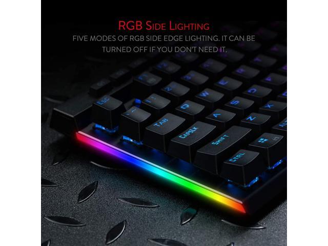 Redragon K580 VATA RGB LED Backlit Mechanical Gaming Keyboard with Macro Keys & Dedicated Media Controls, Onboard Macro Recording (Brown Switches)