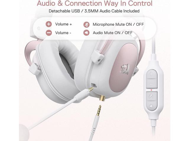 Redragon H510 Zeus Wired Gaming Headset - 7.1 Surround Sound - Memory Foam Ear Pads - 53MM Drivers - Detachable Microphone - Multi Platforms...