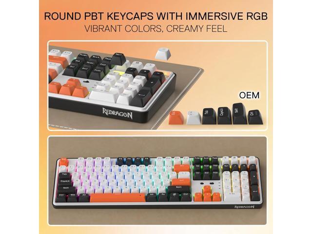 Redragon K689 PRO Wireless Gasket RGB Gaming Keyboard, 108 Keys Mechanical Keyboard w/Extra 4 Hotkeys, Upgraded Hot-swappable Socket, 3-Layer Noise...