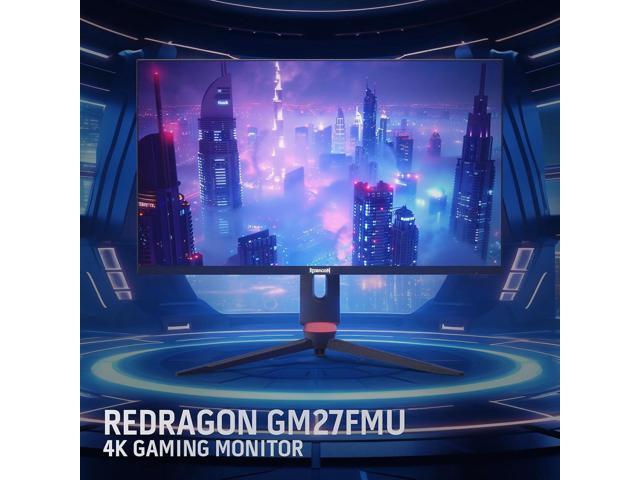 Redragon 27' 4K Flat Gaming Monitor - Mini-LED, UHD 3840x2560, 160Hz, 1ms Response Time, FreeSync Premium & G-Sync Compatibility, 105% NTSC, Tilt...