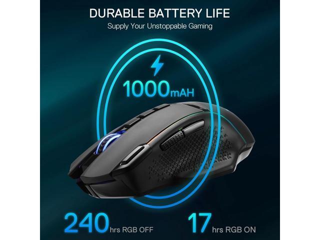 Redragon M991 Wireless Gaming Mouse, 26000 DPI 3-Mode Gamer Mice w/Rapid Fire Key, 9 Macro Buttons, Powerful Capacity and RGB Backlight for...
