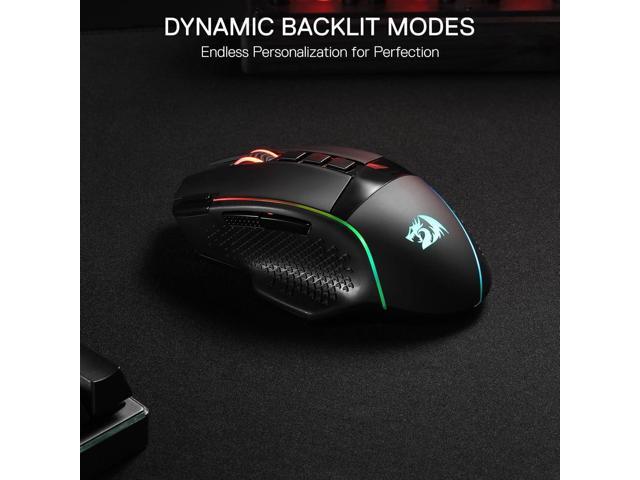 Redragon M991 Wireless Gaming Mouse, 26000 DPI 3-Mode Gamer Mice w/Rapid Fire Key, 9 Macro Buttons, Powerful Capacity and RGB Backlight for...