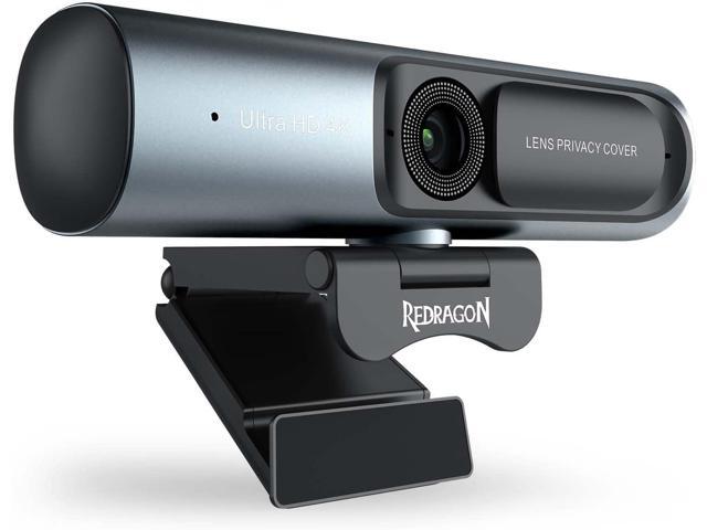 Redragon GW911 4K Webcam for PC, Ultra HD with Dual Noise-Cancelling Mic, PDAF Auto Focus, Auto Light Correction, Plug & Play