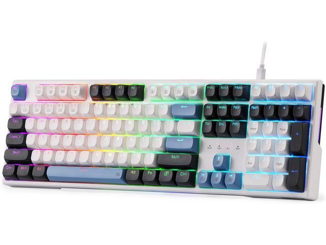 Redragon K668 Wired Gasket RGB Gaming Keyboard, 108 Keys Mechanical Keyboard w/Extra 4 Hotkeys, Upgraded Hot-swappable Socket, Sound Absorbing...